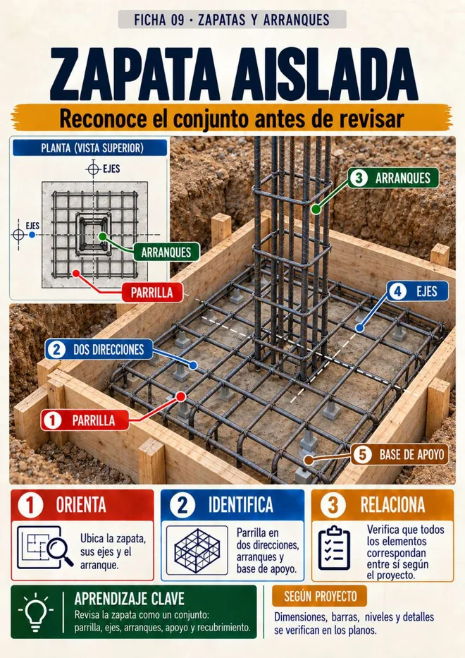 Ficha visual ilustrada del Manual Visual de Armaduras de Acero
