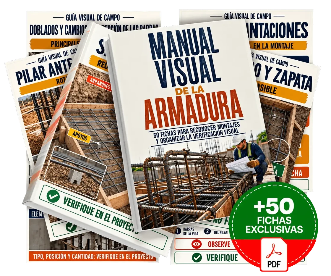 Manual Visual de Armaduras de Acero: portada y fichas visuales ilustradas